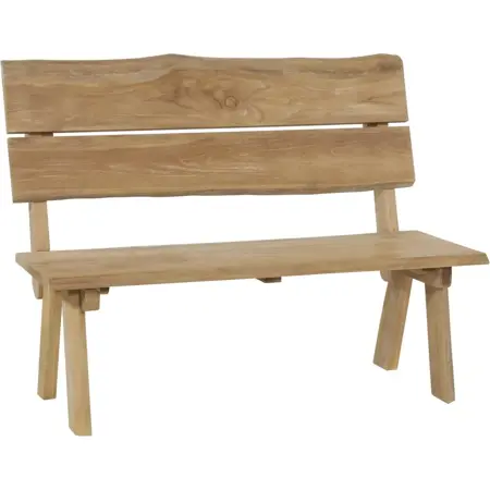 Bank Teak Boomstam l130cm - afbeelding 1