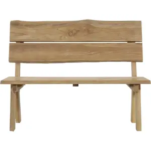 Bank Teak Boomstam l130cm - afbeelding 2