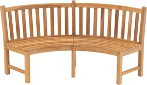 Bank Teak rond l200cm - afbeelding 1