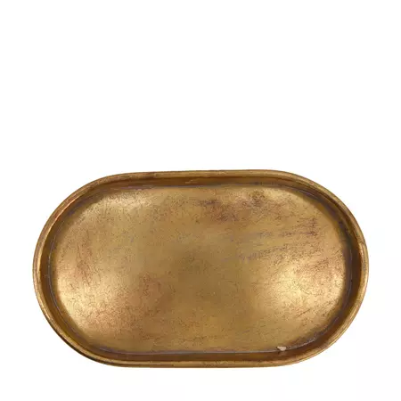 Dienblad metaal l37b21.5h4cm goud - afbeelding 2