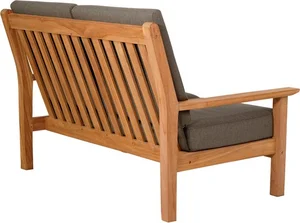 Loungebank Teak 124cm. incl. kussen - afbeelding 5